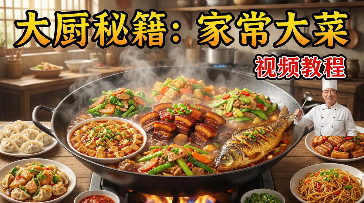 每日大赛美食视频教程-大厨秘籍家常大菜